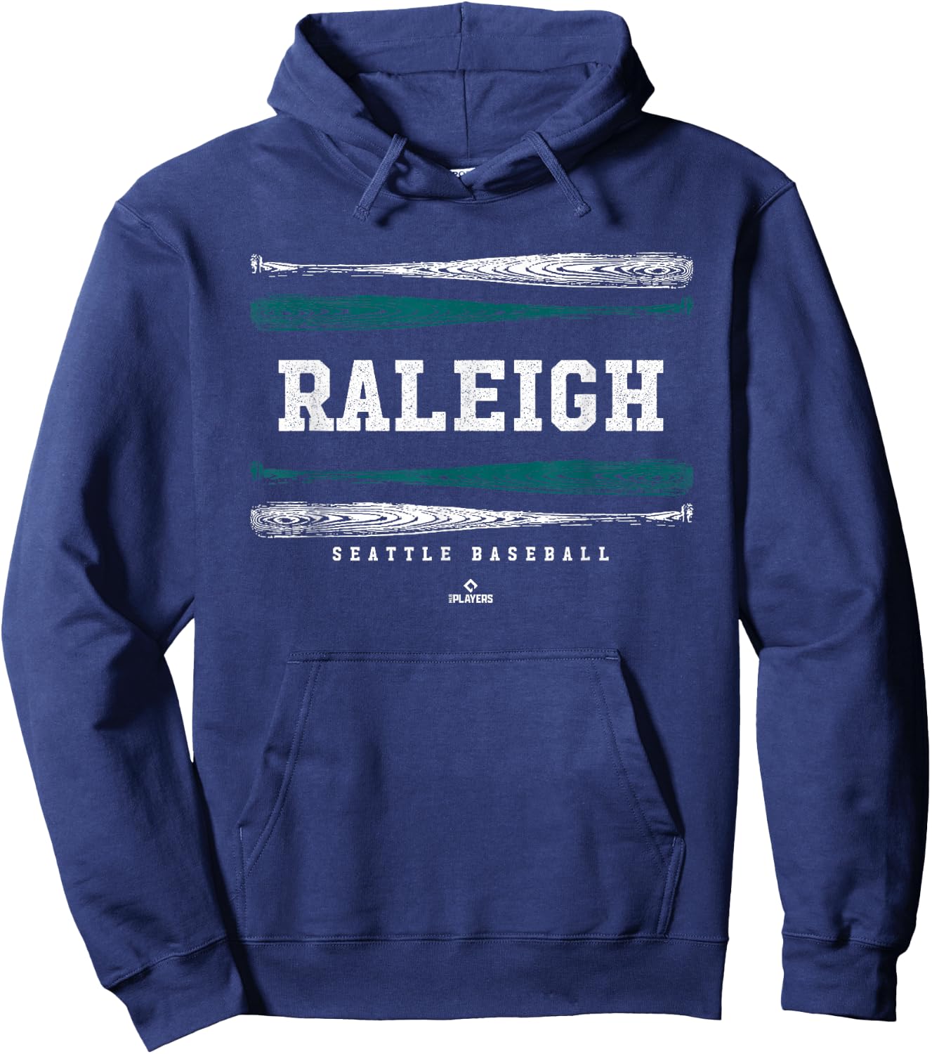 Vintage Baseball Bat Gameday Cal Raleigh Seattle MLBPA Hoodie - Hoodie | Navy