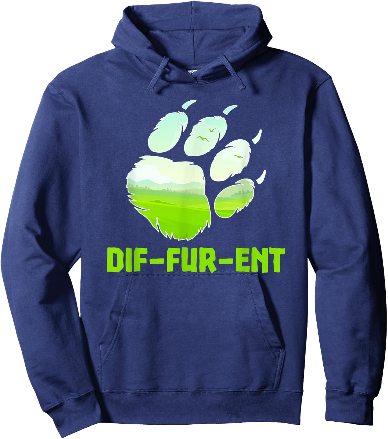 Furry DifFurEnt Wolf Dog Paw Furry Fandom Cosplay Men Women Girls Kids Hoodie - Hoodie | Navy