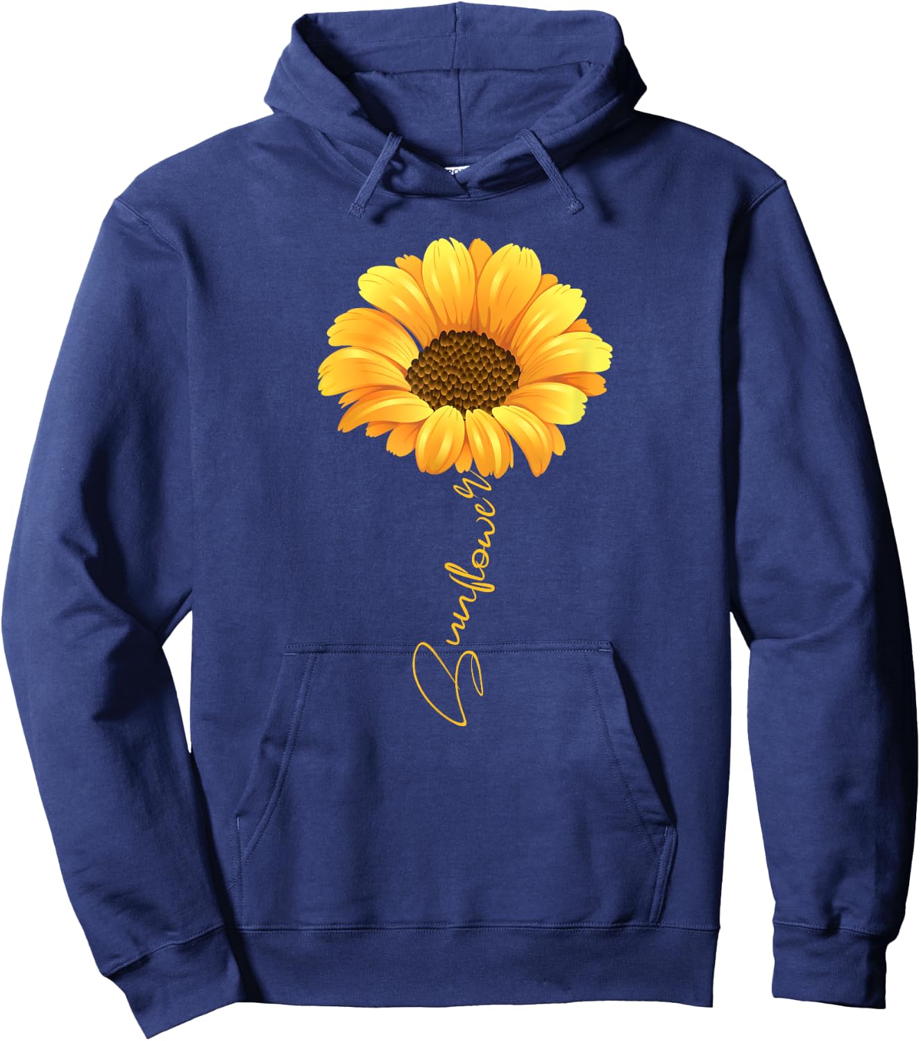 Beautiful sunflower with lettering sunflower shirt Hoodie - Hoodie | Navy
