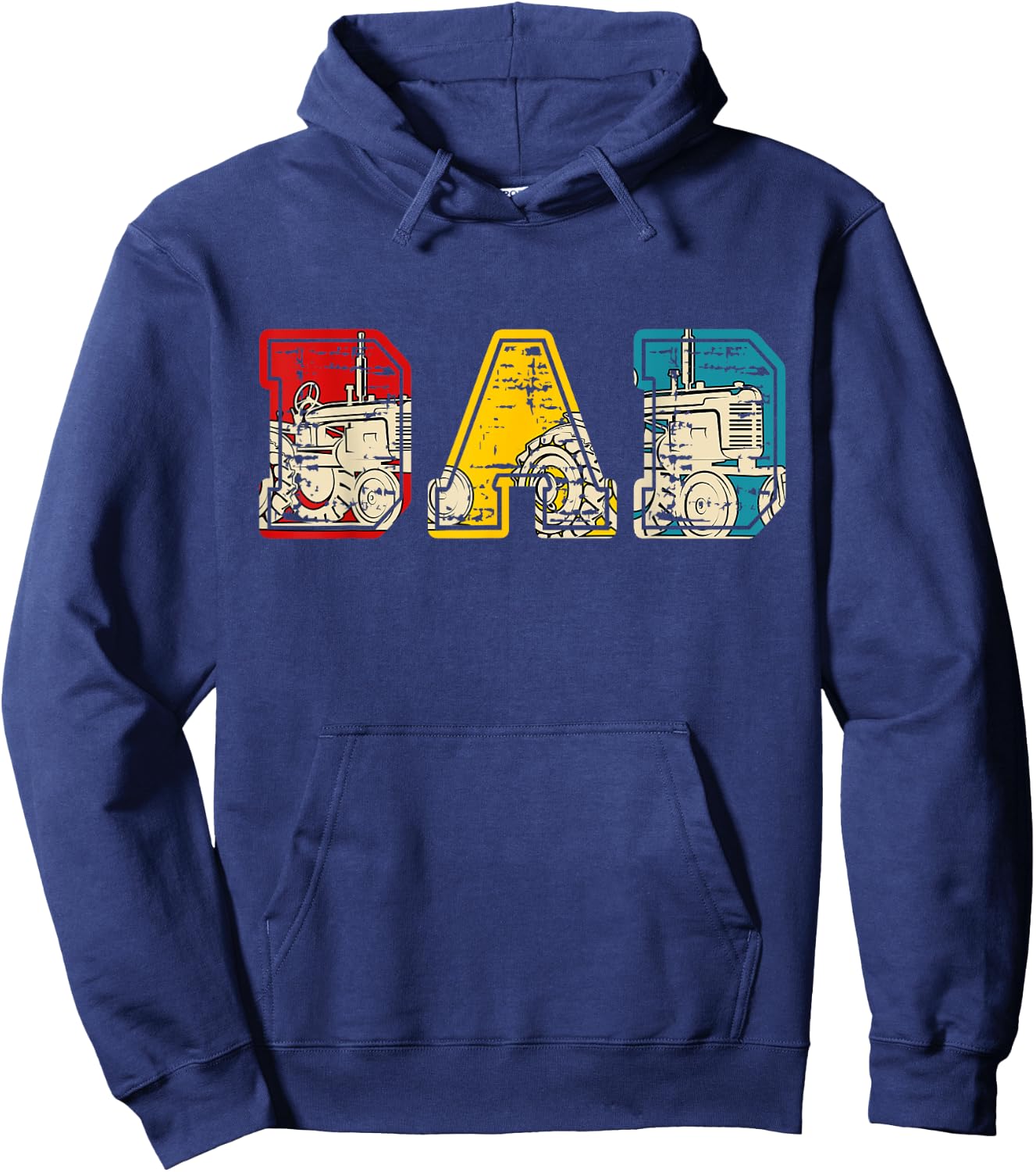 Vintage DAD Costume Tractor Matching Driver Family Lover Hoodie - Hoodie | Navy