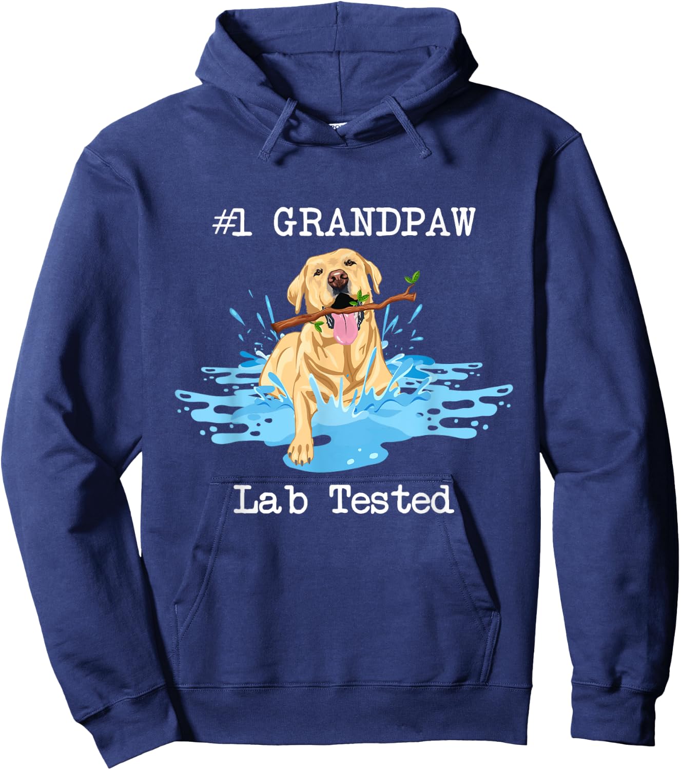 Grandpaw Lab Tested - Labrador Retriever Dog Lover Puppy Hoodie - Hoodie | Navy