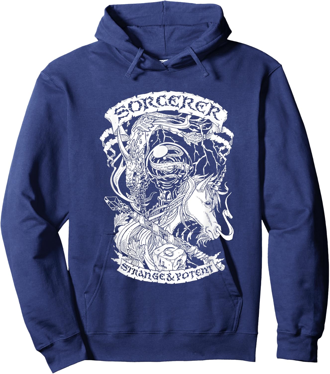 Fantasy Role-Playing Game (RPG) Sorcerer Hoodie - Hoodie | Navy