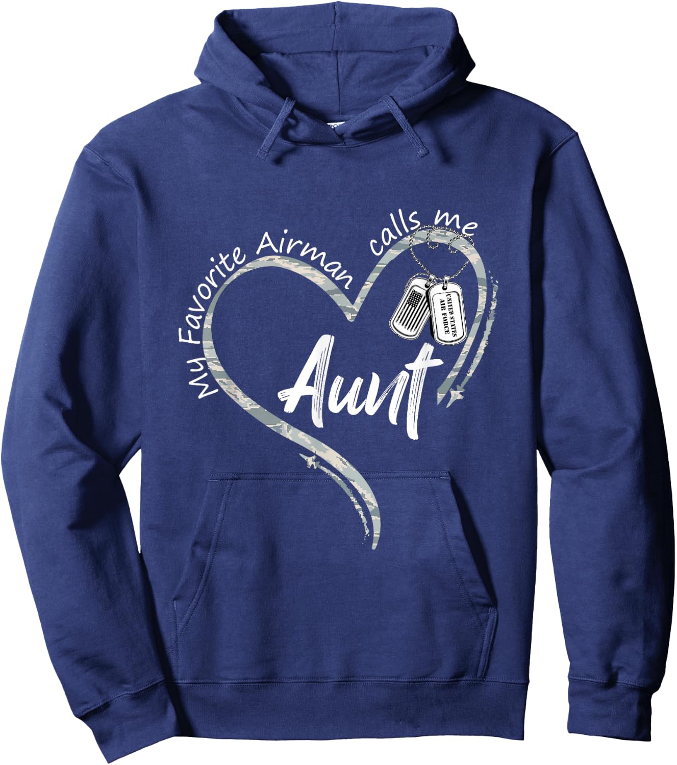 My Favorite Airman Calls Me Aunt Air Force Graduation Aunt Hoodie - Hoodie | Navy