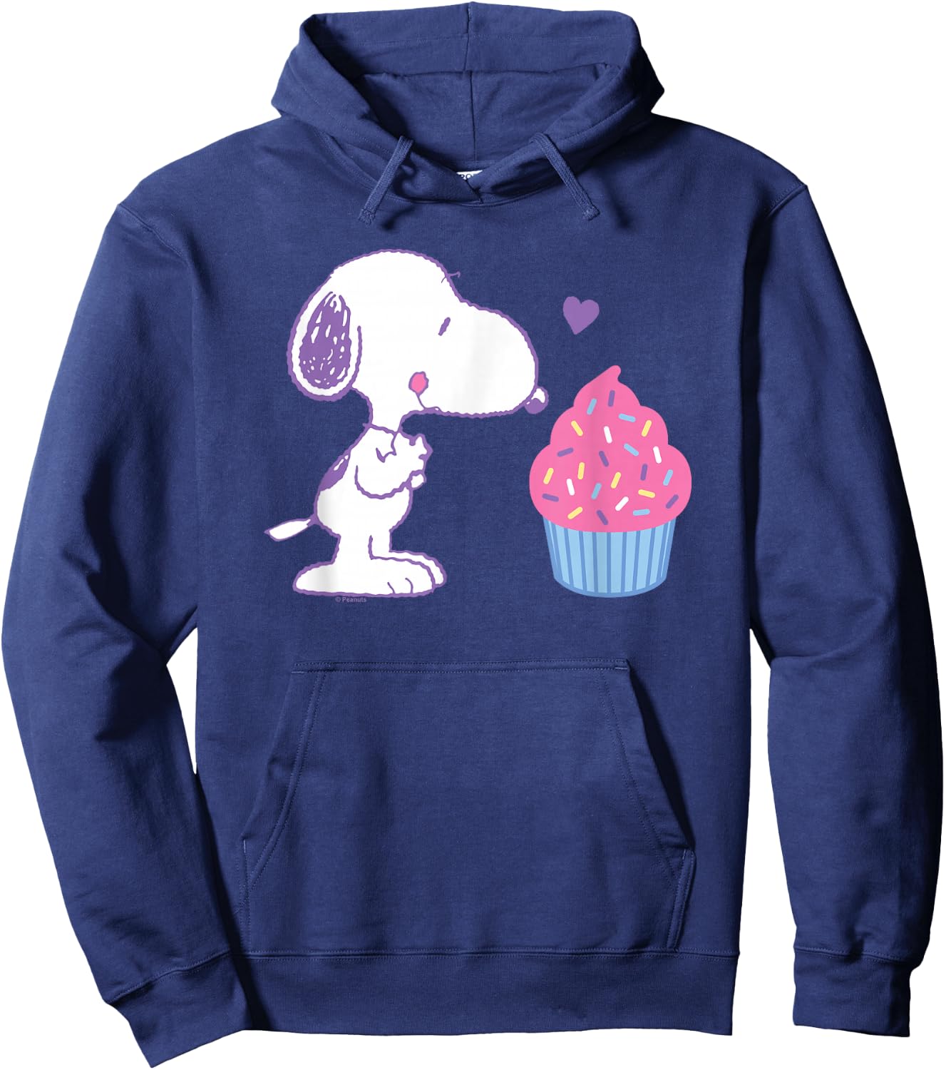Peanuts - Snoopy Heart Cupcake Hoodie - Hoodie | Navy