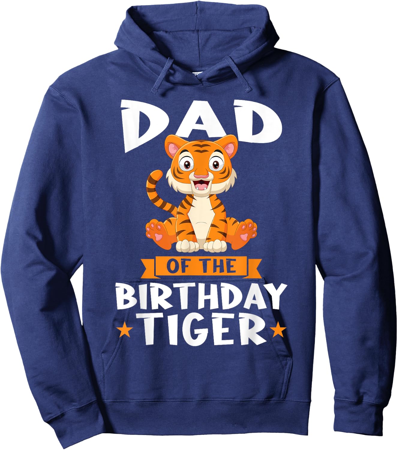 Dad of the Birthday Tiger Birthday Hoodie - Hoodie | Navy
