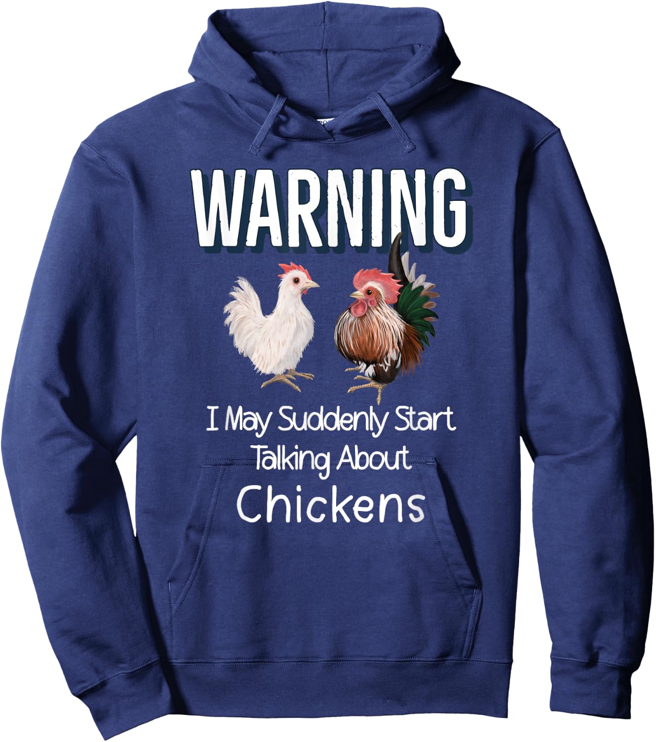 Serama Chicken Lovers Hen & Rooster Funny Chicken Farmer Hoodie - Hoodie | Navy