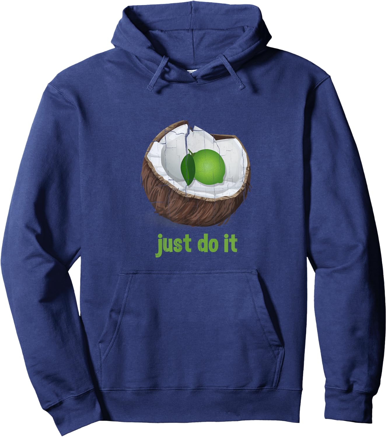 Funny Lime In The Coconut (Distressed) Hoodie - Hoodie | Navy