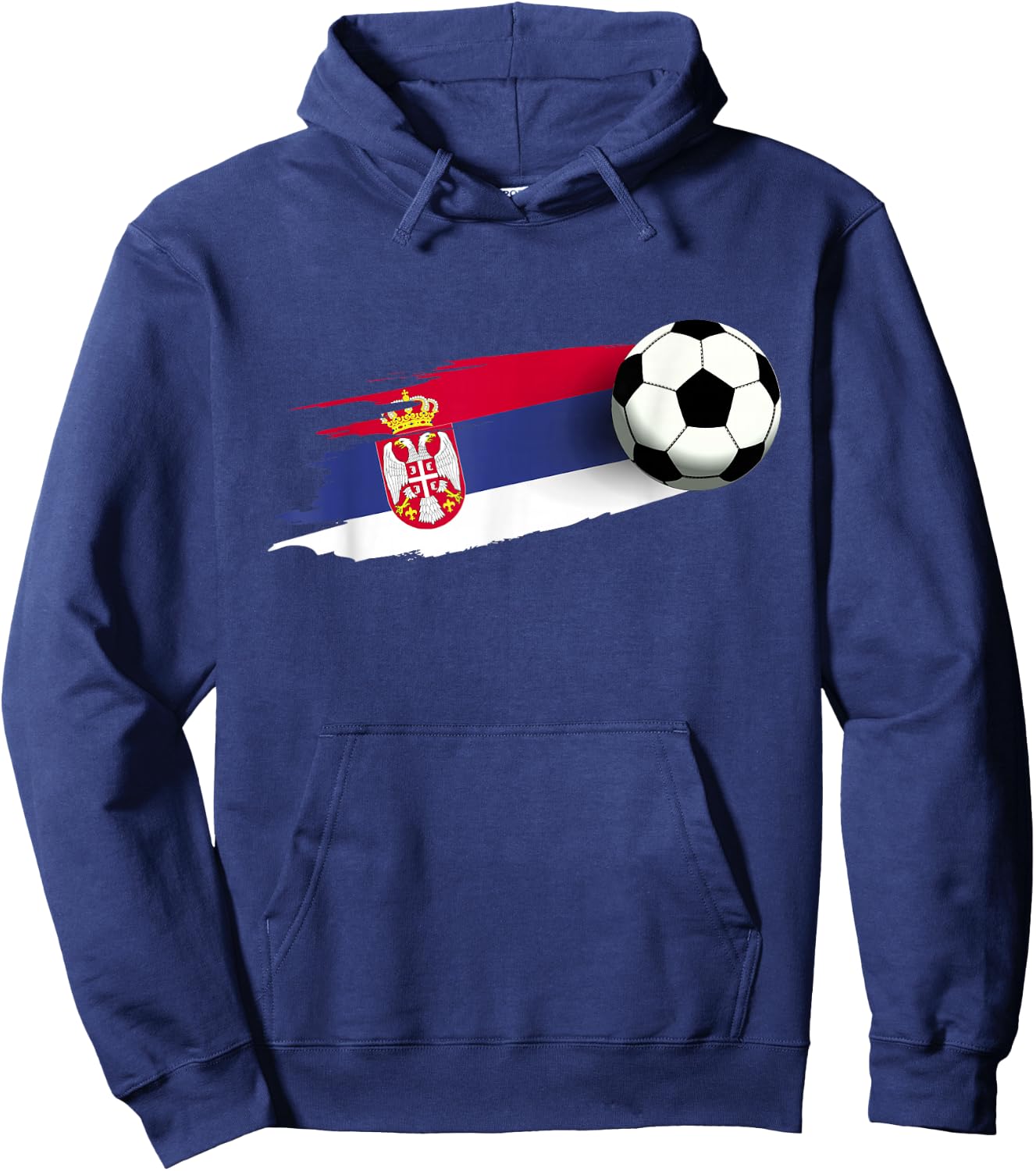 Serbia Flag Jersey Serbian Soccer Team Serb or Serbian Hoodie - Hoodie | Navy