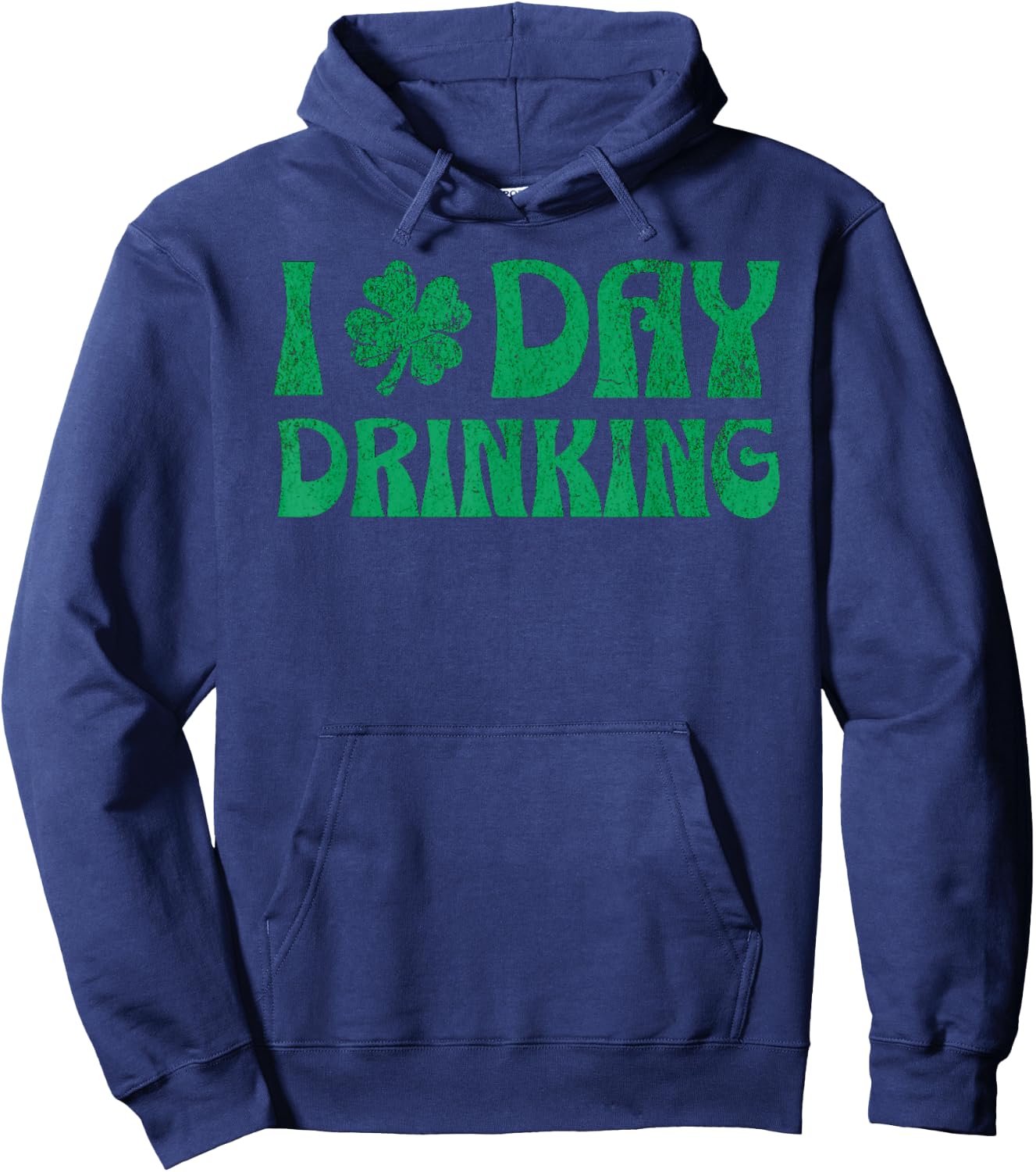Retro I Clover Day Drinking St Patricks Day Funny Beer Top Hoodie - Hoodie | Navy