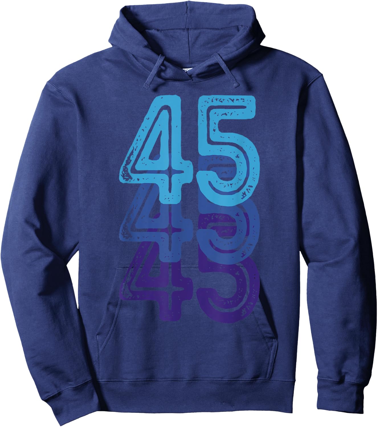 Number 45 Blue Best Classic College Style Birthday Funny Hoodie - Hoodie | Navy