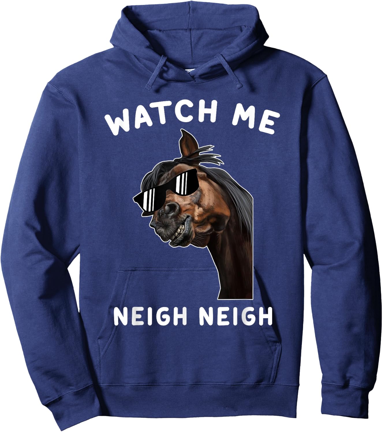 Funny Race Horse Watch Me Neigh Neigh Vintage Hoodie - Hoodie | Navy