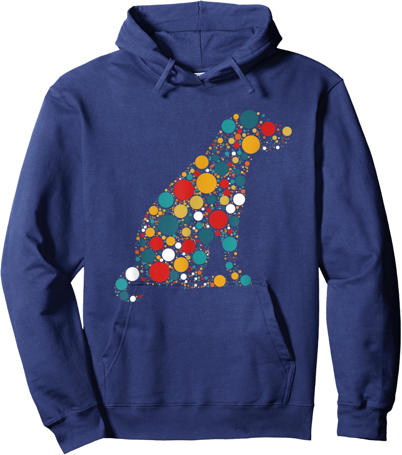 Colorful Polka Dot Dog Lovers International Dot Day Women Kids Hoodie - Hoodie | Navy