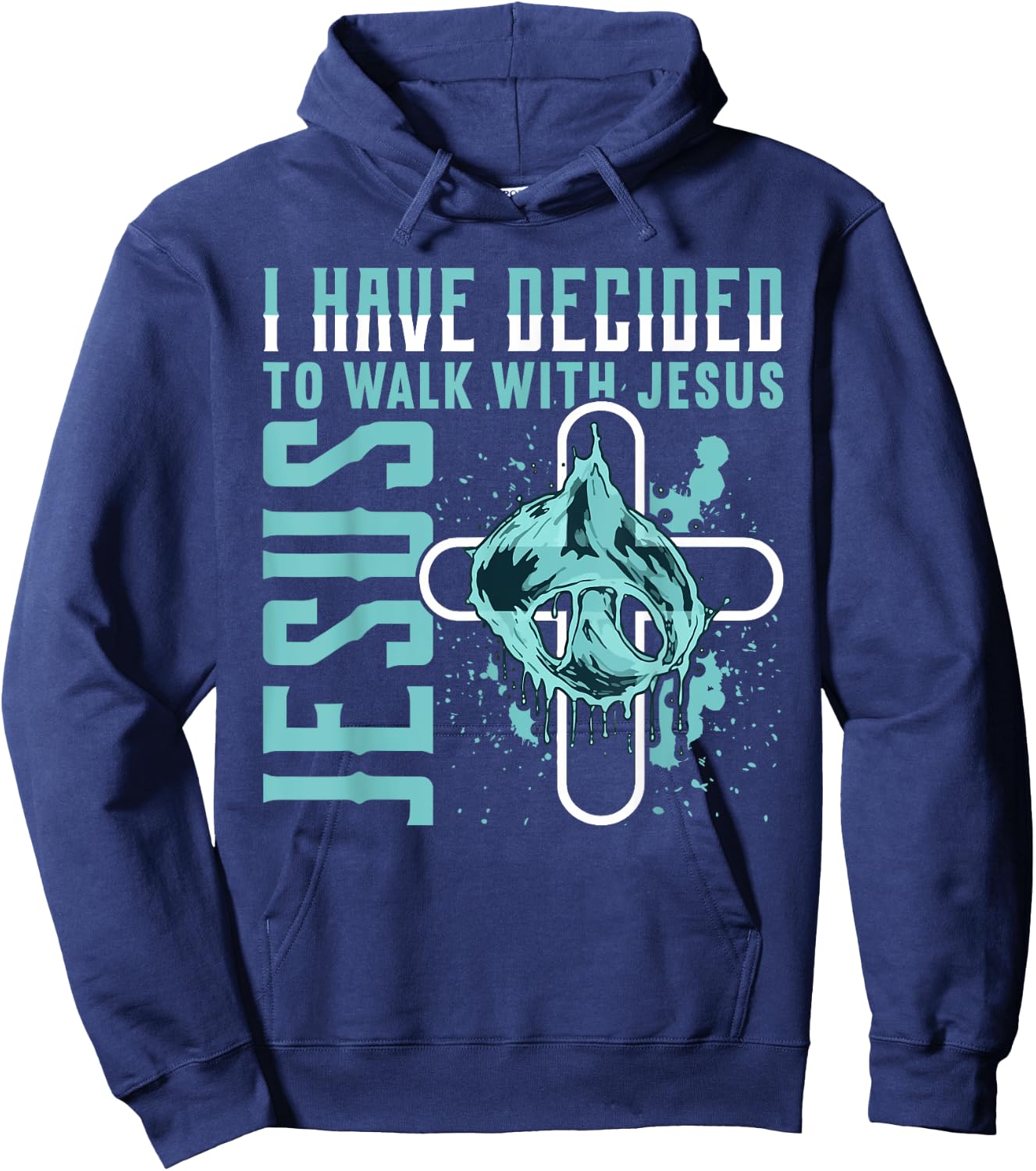 I Have Decided to Walk With Jesus Shirt Baptism Shirt God Hoodie - Hoodie | Navy