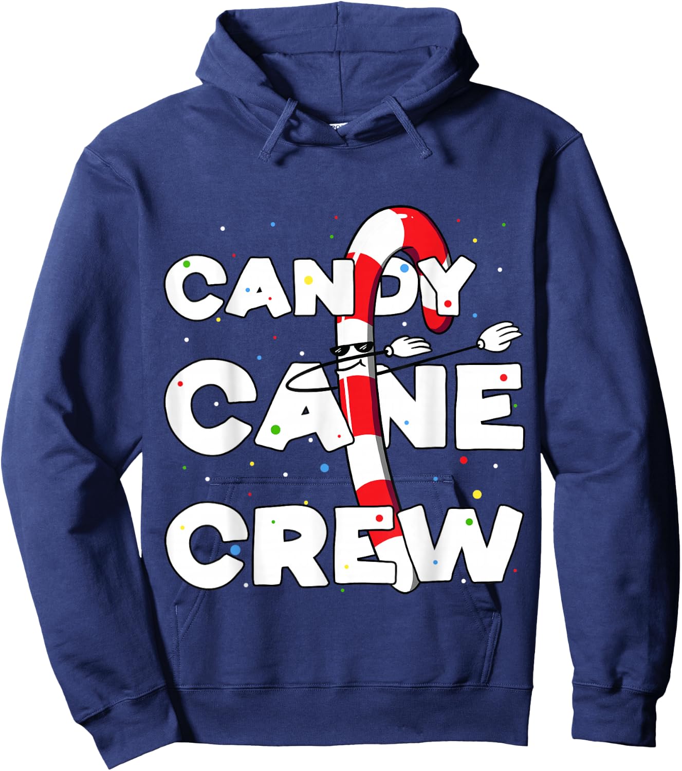 Candy Cane Crew Funny Christmas Candy Lover Dancing Candy Hoodie - Hoodie | Navy