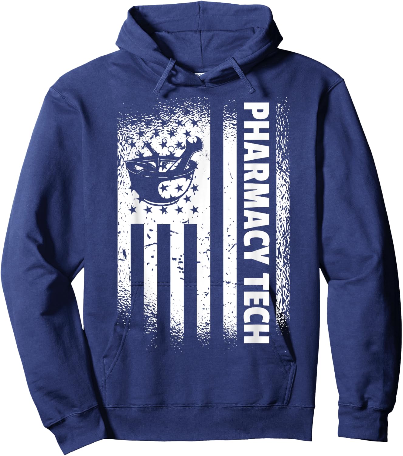 Pharmacy Technician American Flag Cute Pharmacy Technician Hoodie - Hoodie | Navy