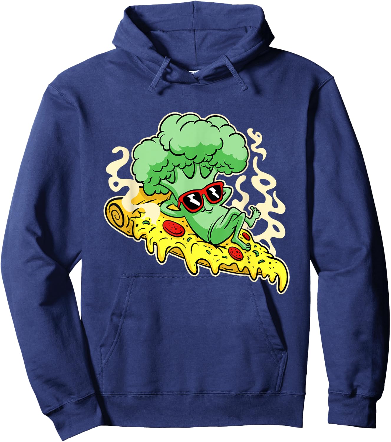 Pizza with Broccoli figure Hoodie - Hoodie | Navy