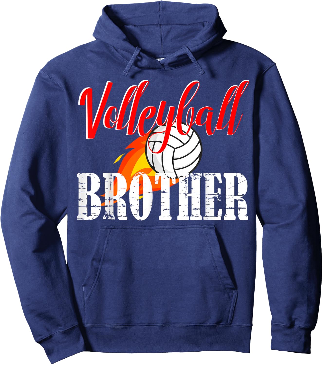 Volleyball Brother Volleyball Lover Hoodie - Hoodie | Navy