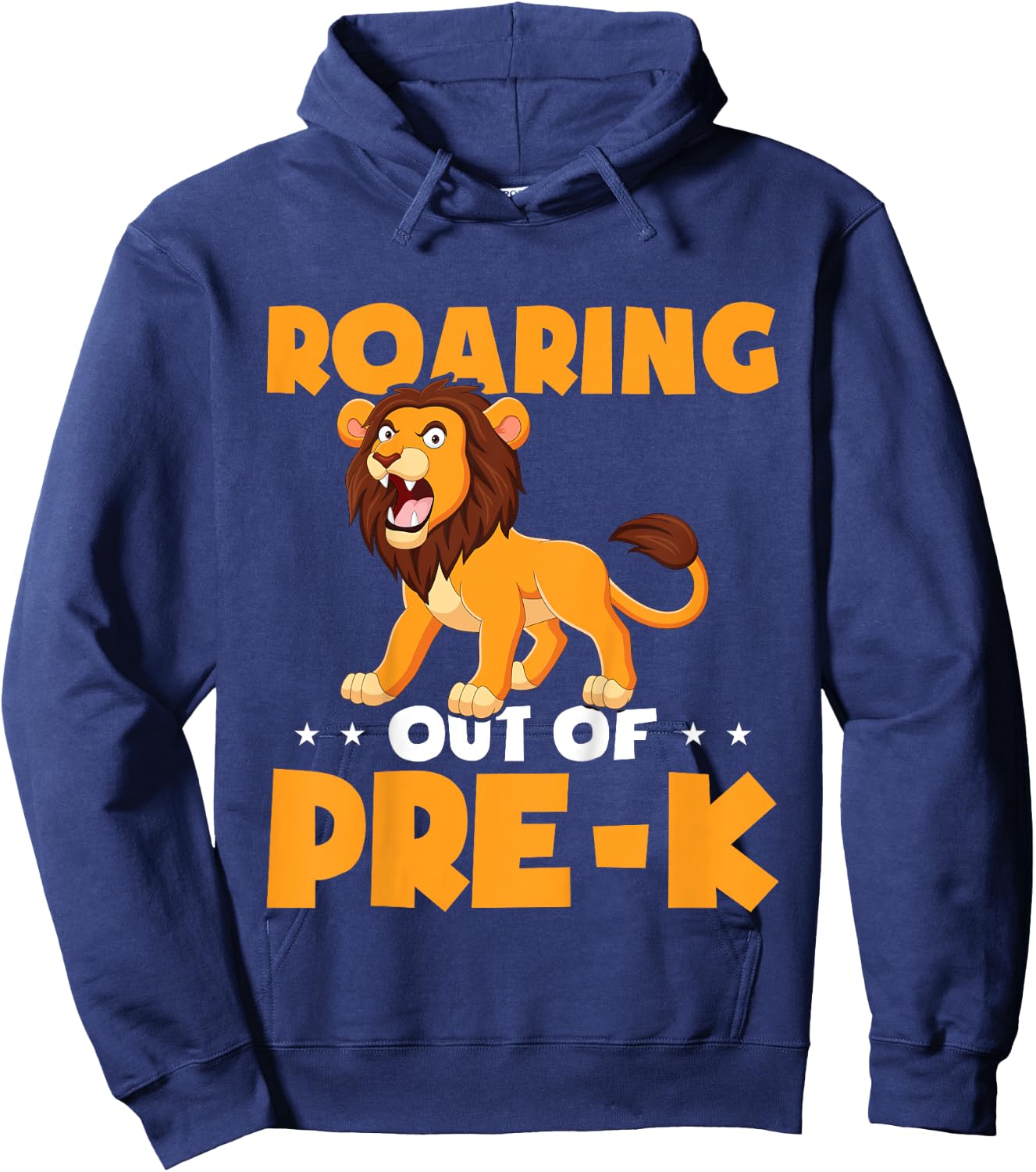 Kids Roaring Out Of Pre-K Graduation Lion Boys Pre-K Graduate Hoodie - Hoodie | Navy