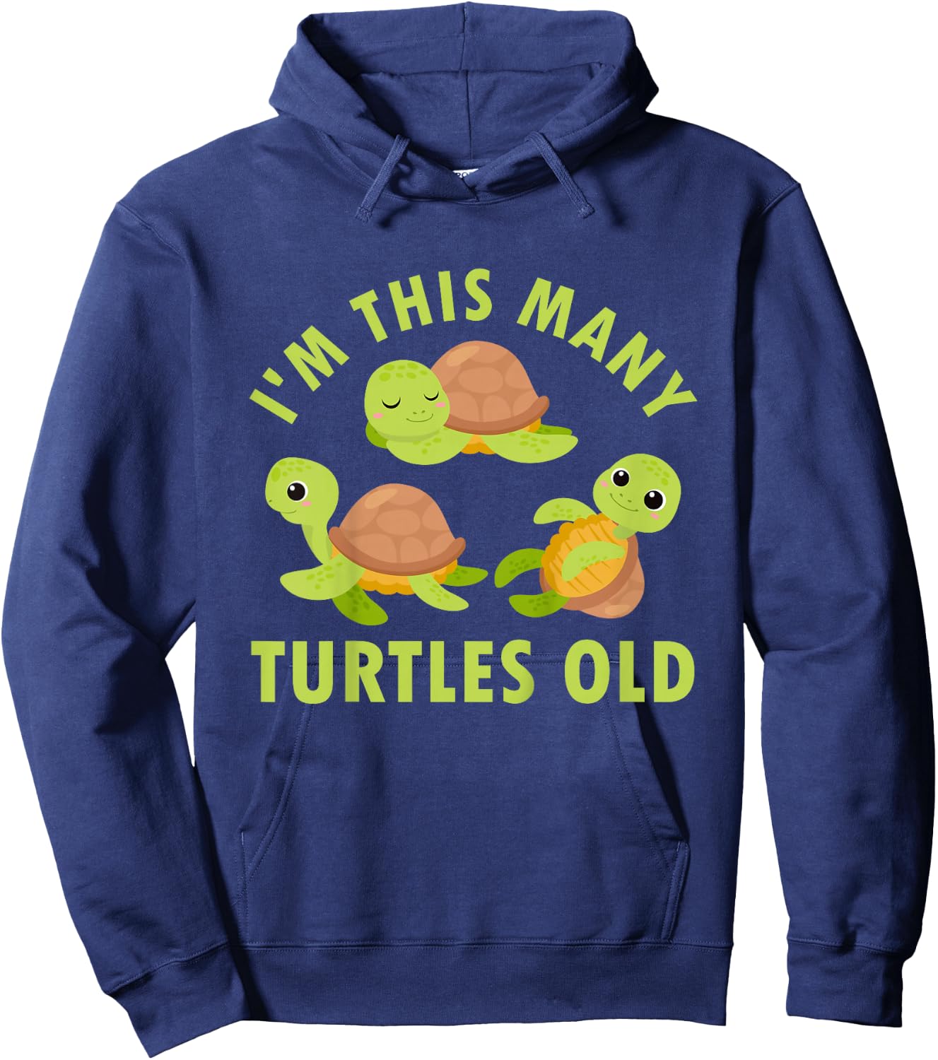 Kids 3 Year Old Boy Sea Turtles Old 3rd Birthday Kids Hoodie - Hoodie | Navy