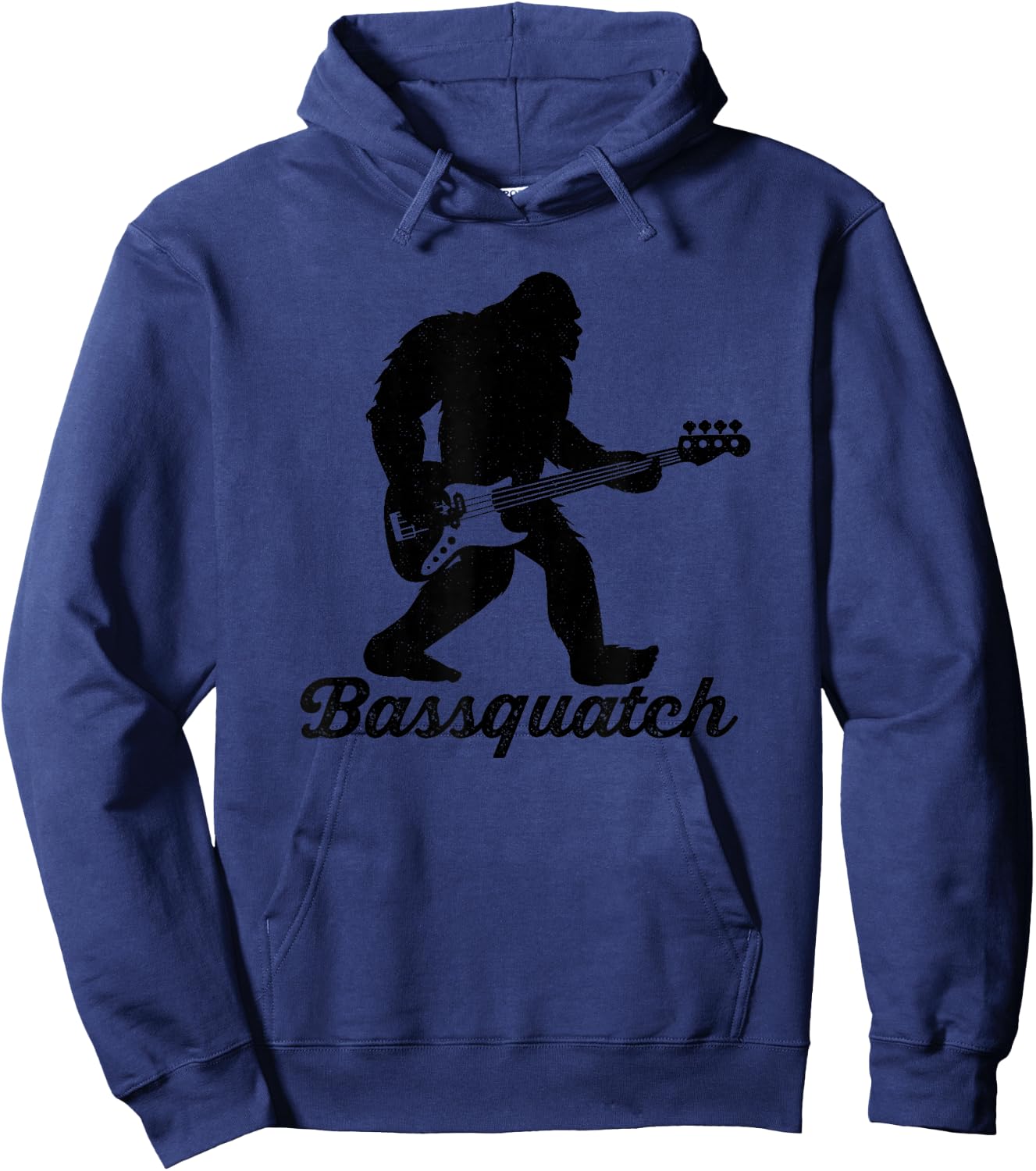 Bigfoot Bass Player Guitar Sasquatch Bassist Music Guitarist Hoodie - Hoodie | Navy