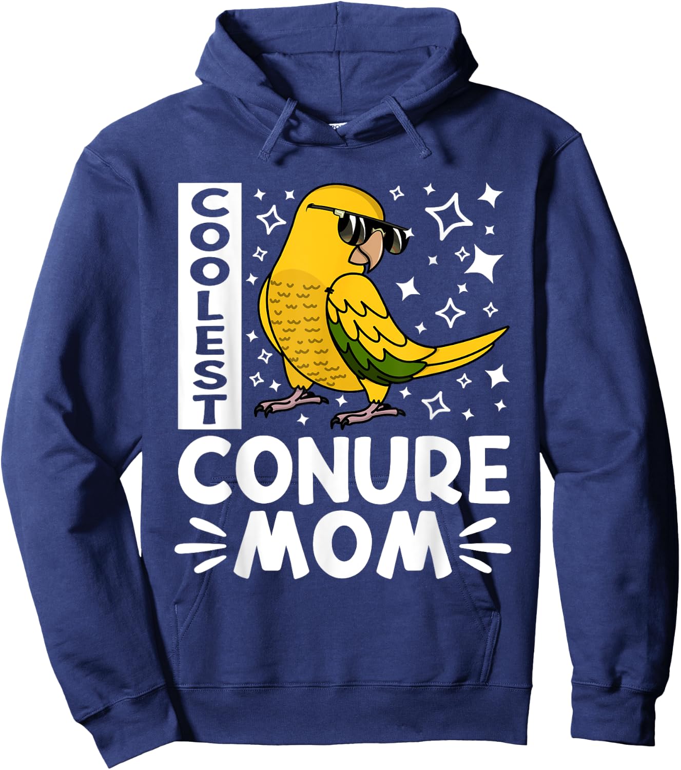 Coolest Conure Parrot Mom I Golden Conure Hoodie - Hoodie | Navy