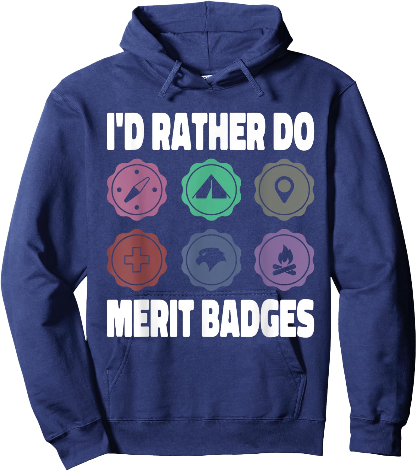 I'd Rather Do Merit Badges Scouting Scout Leader Hoodie - Hoodie | Navy