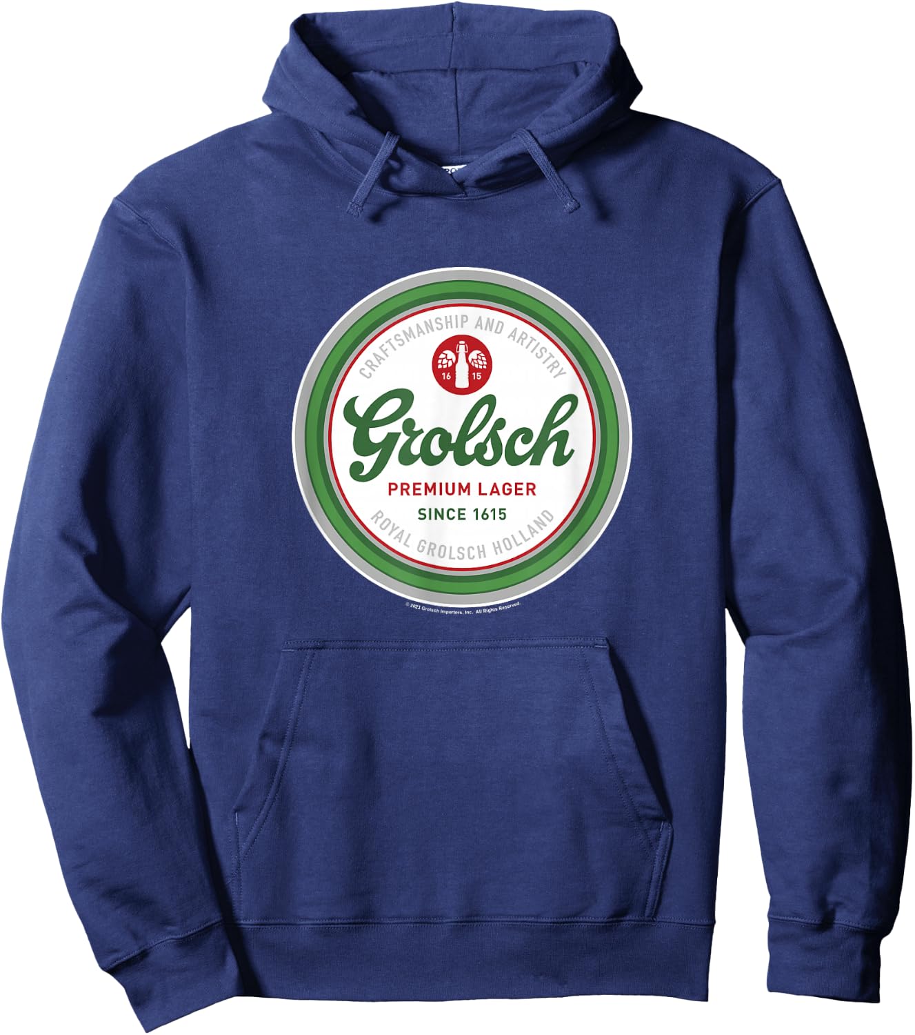 Coors Brewing Company Grolsch Premium Beer Since 1615 Badge Hoodie - Hoodie | Navy
