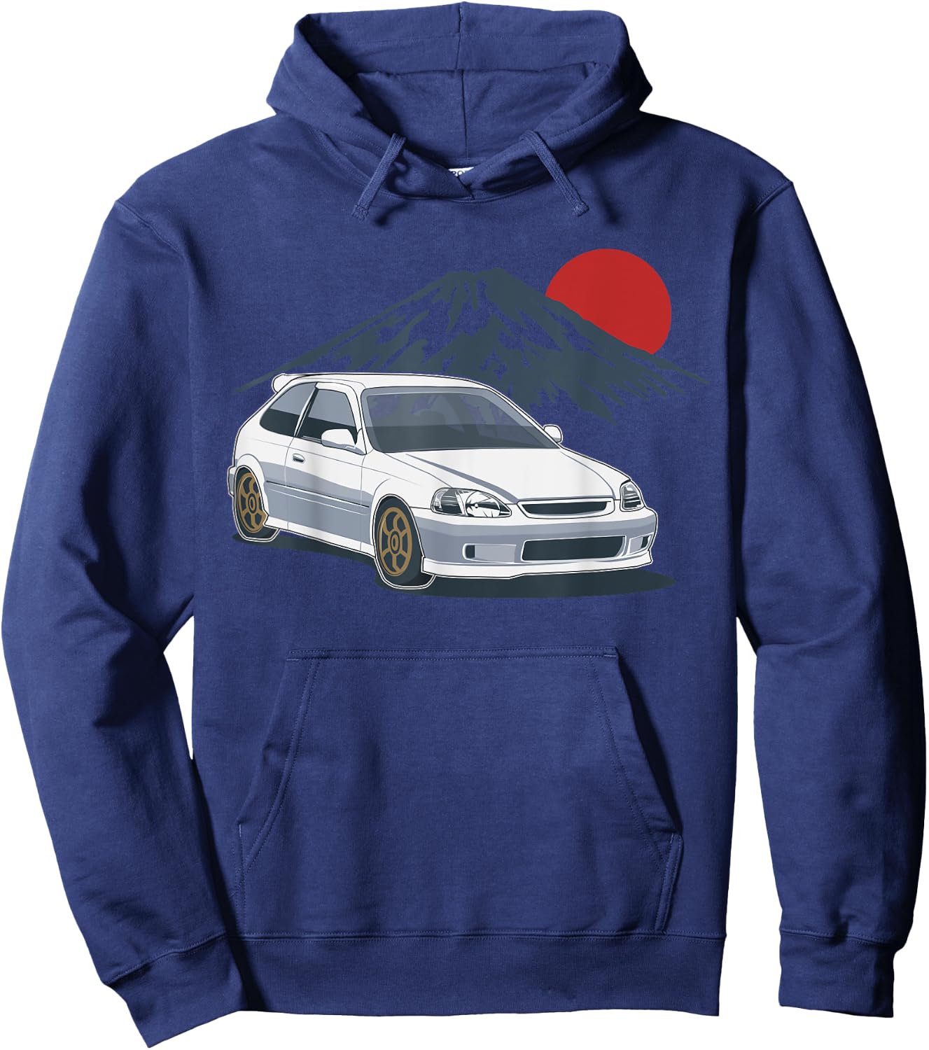 JDM Japan Motorsport tuning car 90s Hoodie - Hoodie | Navy