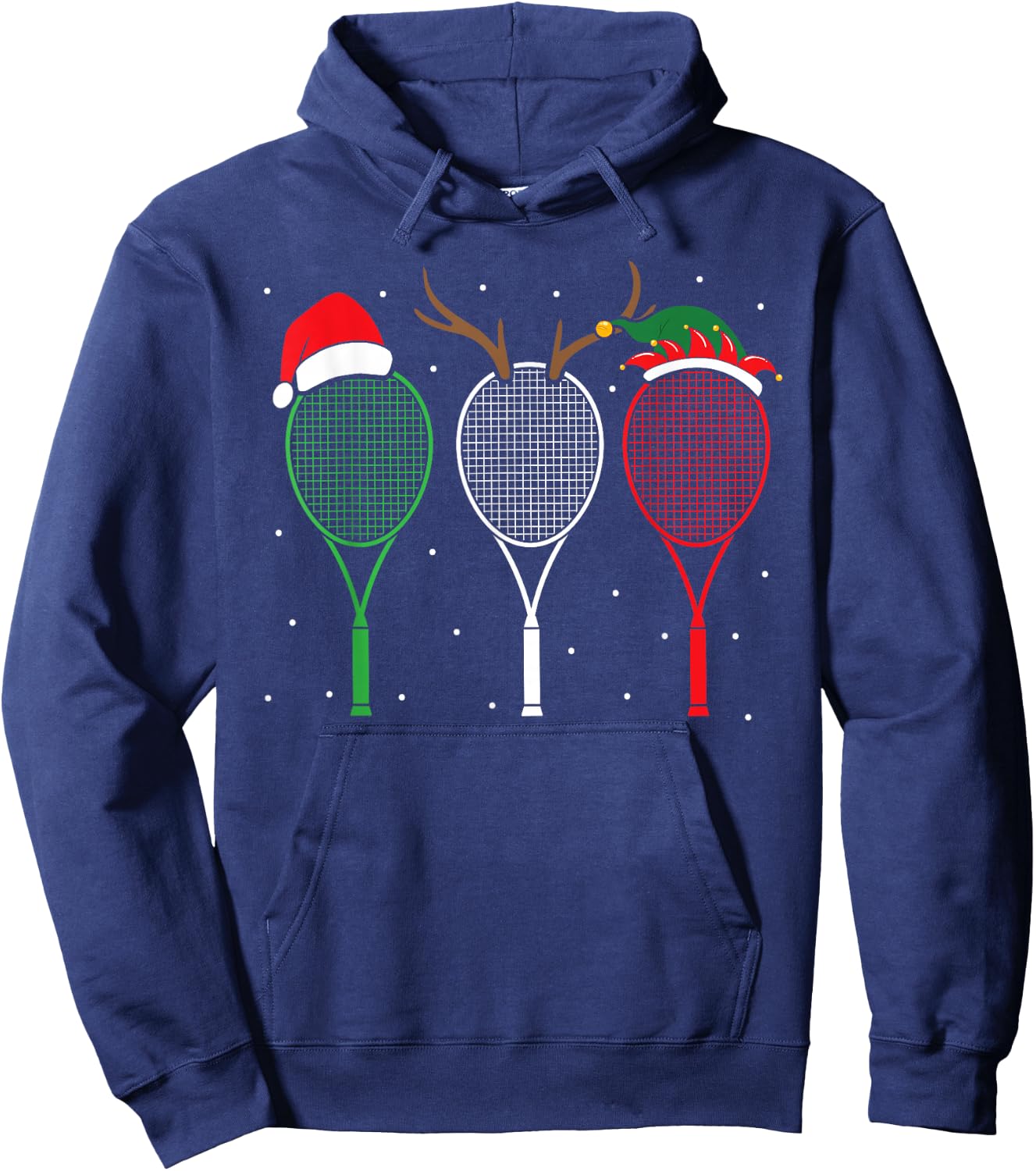 Tennis Player Sport Lover Merry Xmas Christmas Day Hoodie - Hoodie | Navy