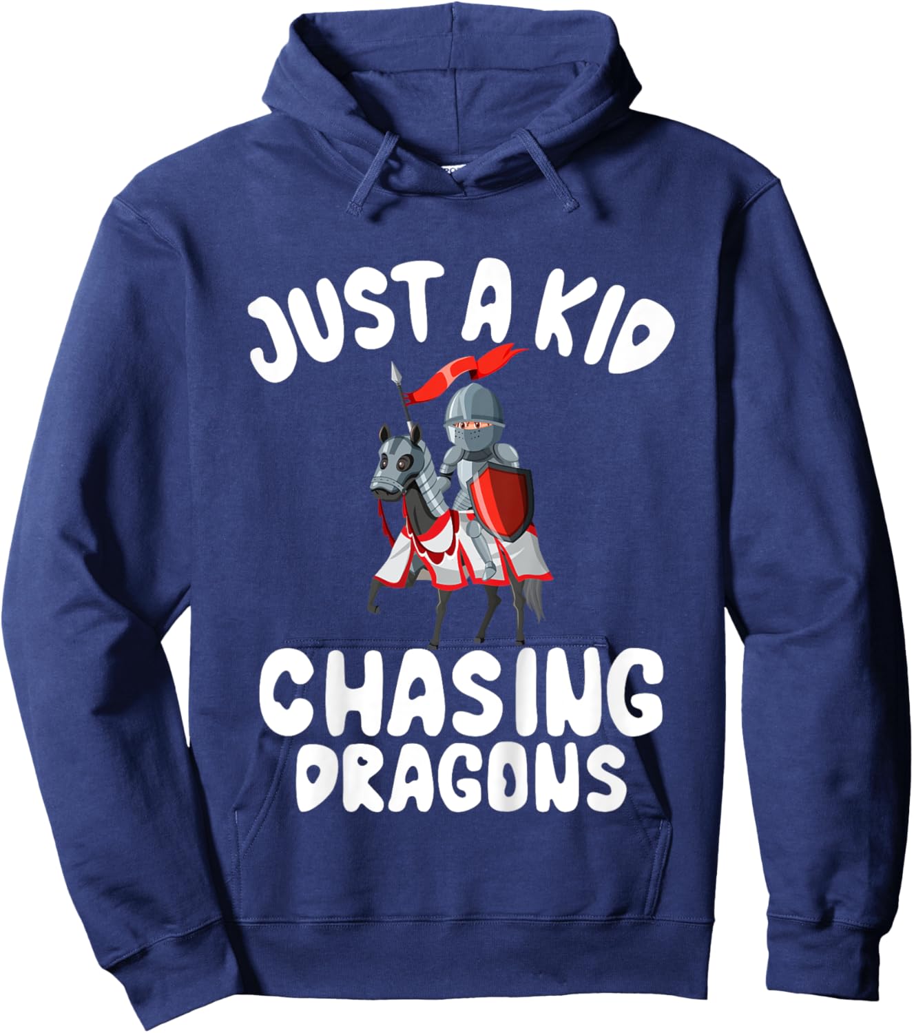 Kids Just a Kid Chasing Dragons Knight Hoodie - Hoodie | Navy