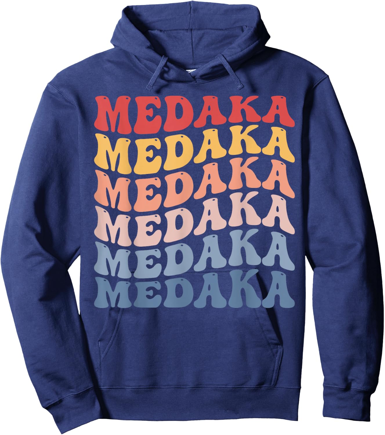 Medaka Groovy Retro Fish Hoodie - Hoodie | Navy