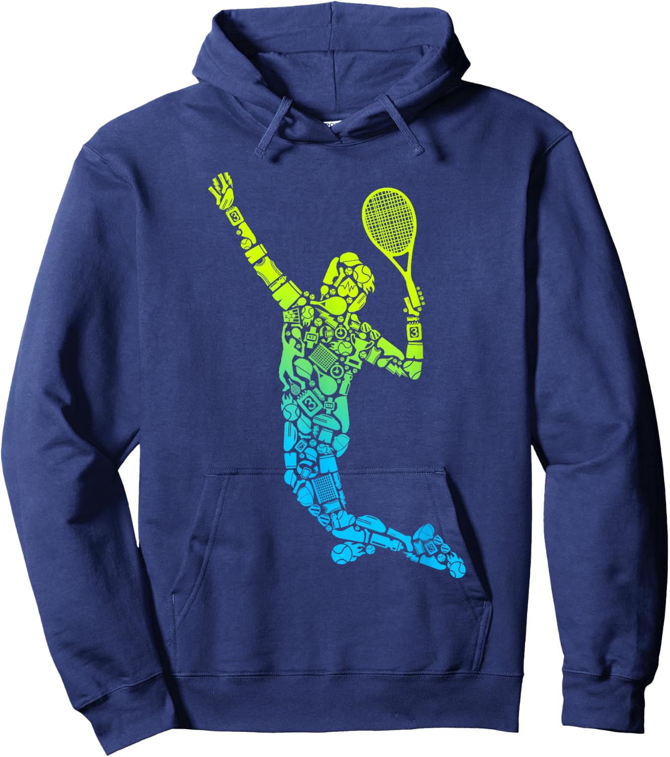 Tennis Player Men Kids Boys Tennis Hoodie - Hoodie | Navy