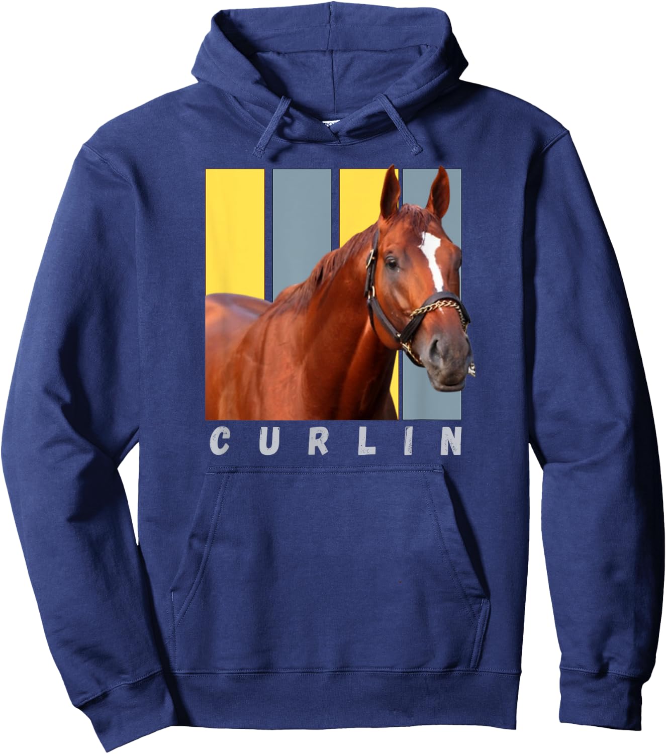 Curlin Horse, Horse Racing Shirt, Del Mar, Santa Anita Shirt Hoodie - Hoodie | Navy