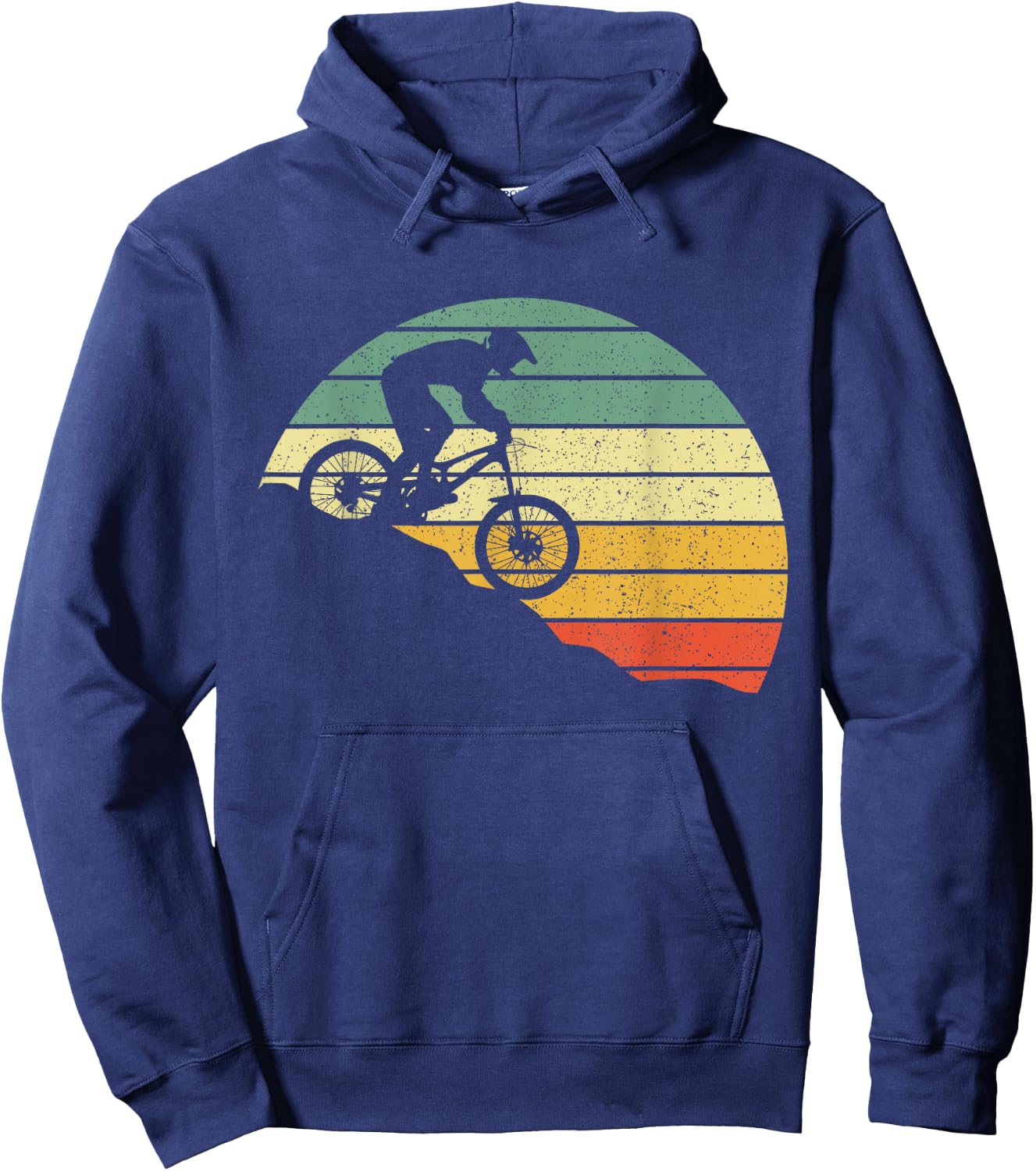 Downhill MTB Mountain Bike Vintage Retro Mountain Bike Hoodie - Hoodie | Navy