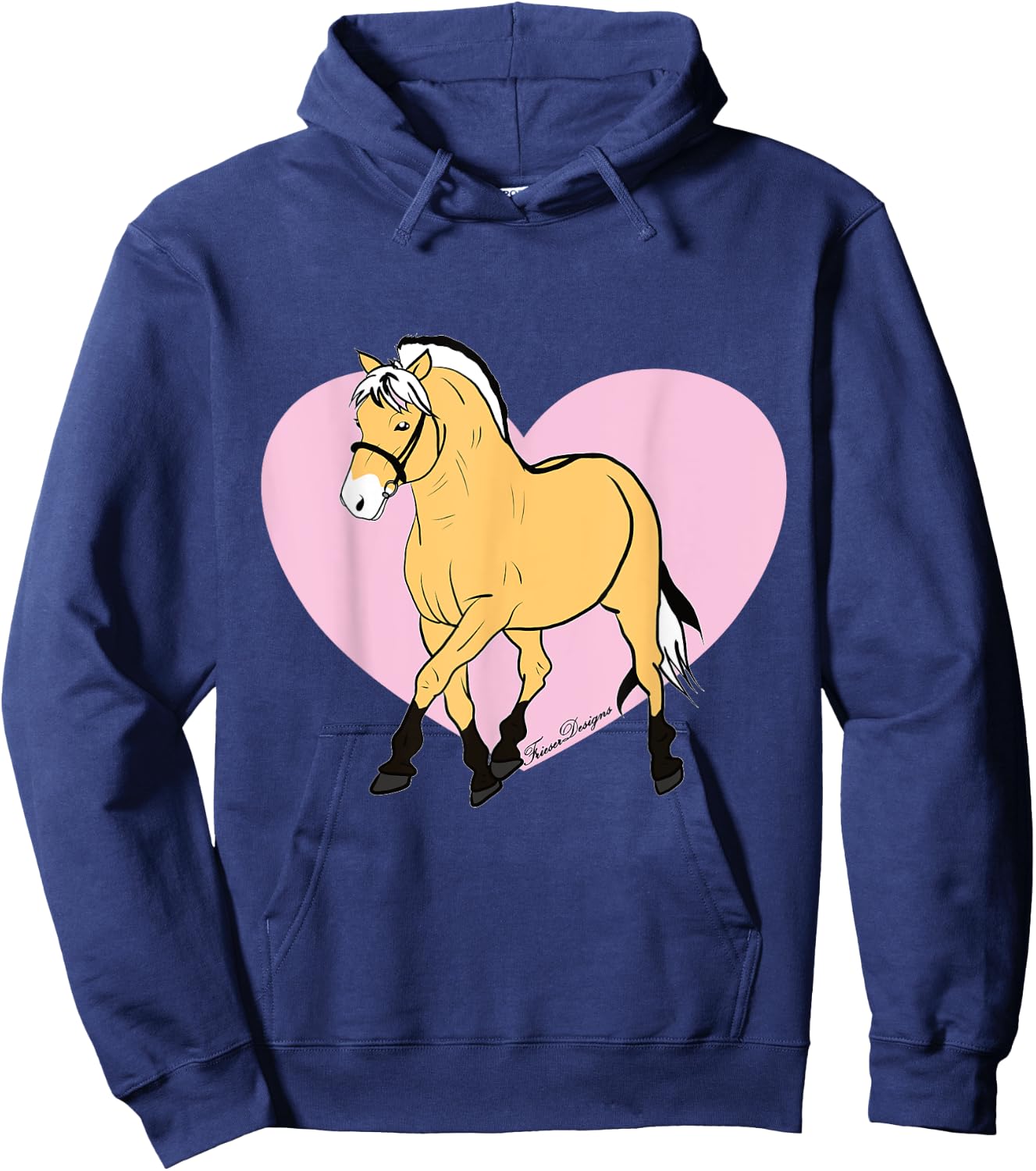 Fjord horse, Fjord, Fjordi with heart, a pony fan, cute horses Hoodie - Hoodie | Navy