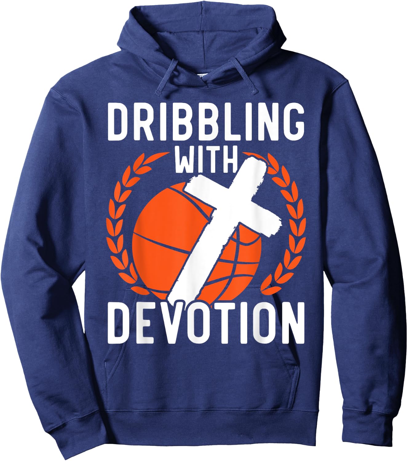 Basketball And Jesus Christ Christian Believer Hooper Hoodie - Hoodie | Navy