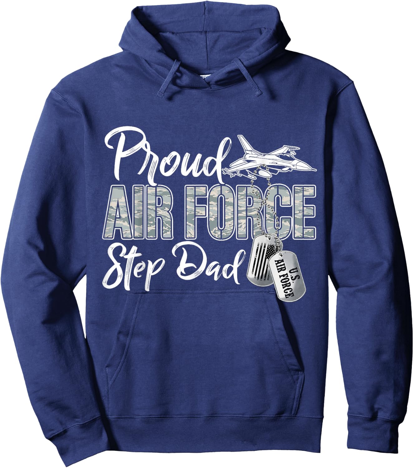 Proud Air Force Step Dad Air Force Graduation USAF Step Dad Hoodie - Hoodie | Navy