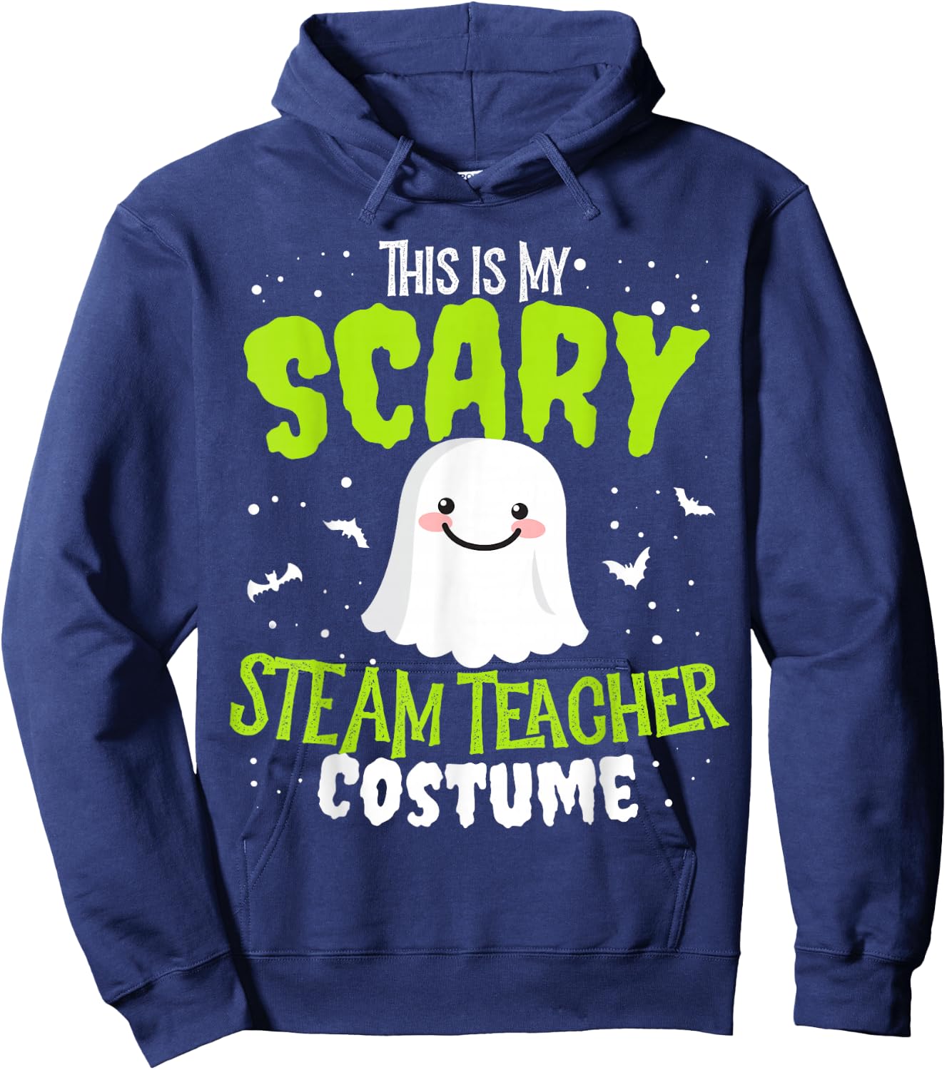 Funny Halloween This is my Scary STEaM Teacher Custome Men Women Kids Hoodie - Hoodie | Navy