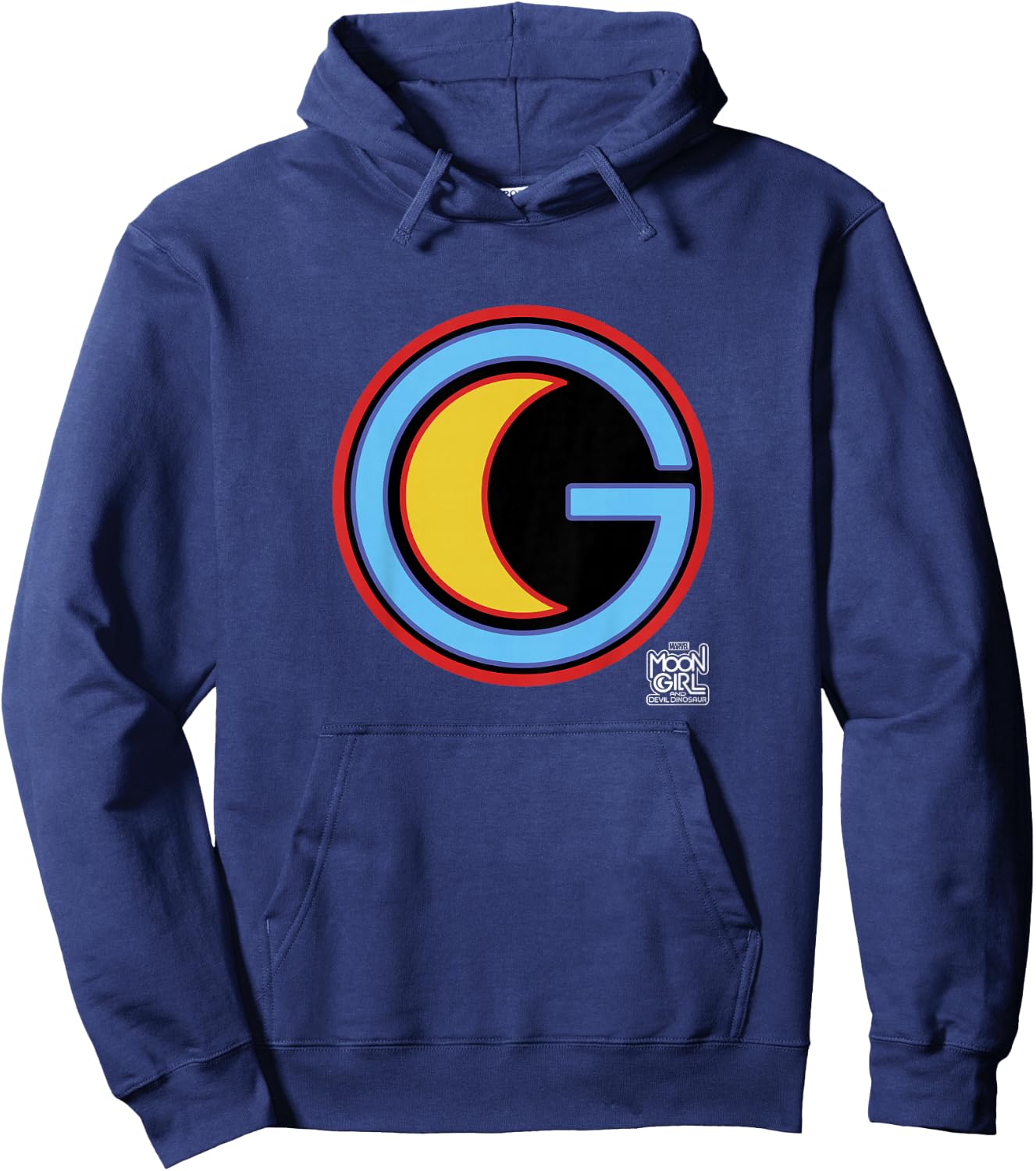 Marvel Moon Girl And Devil Dinosaur Moon Girl Chest Logo Hoodie - Hoodie | Navy