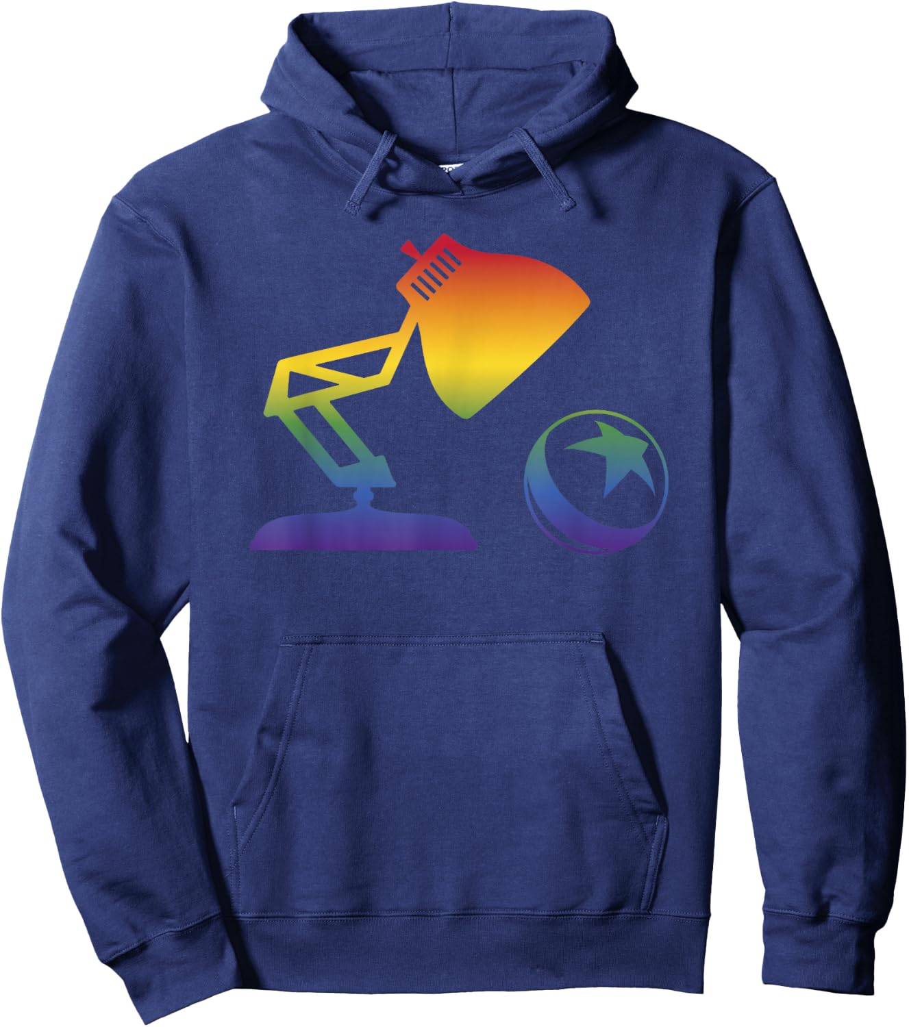 Disney Pixar Rainbow Spectrum Big Pixar Lamp Logo Hoodie - Hoodie | Navy