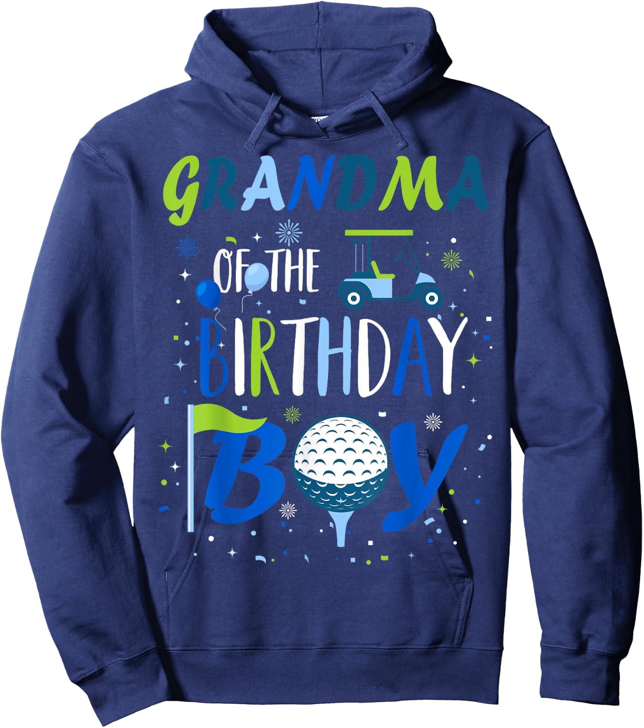 Grandma of The Birthday Boy Hole in One Golf Sport Matching Hoodie - Hoodie | Navy