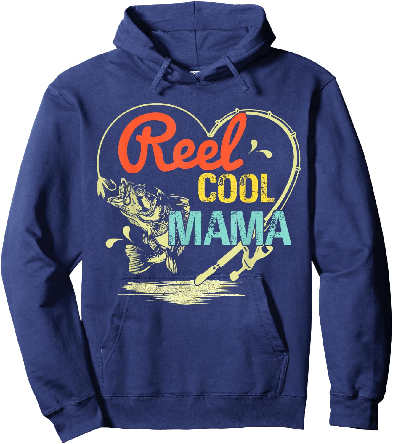 Reel Cool Mama Fishing Mothers Day For Hoodie - Hoodie | Navy