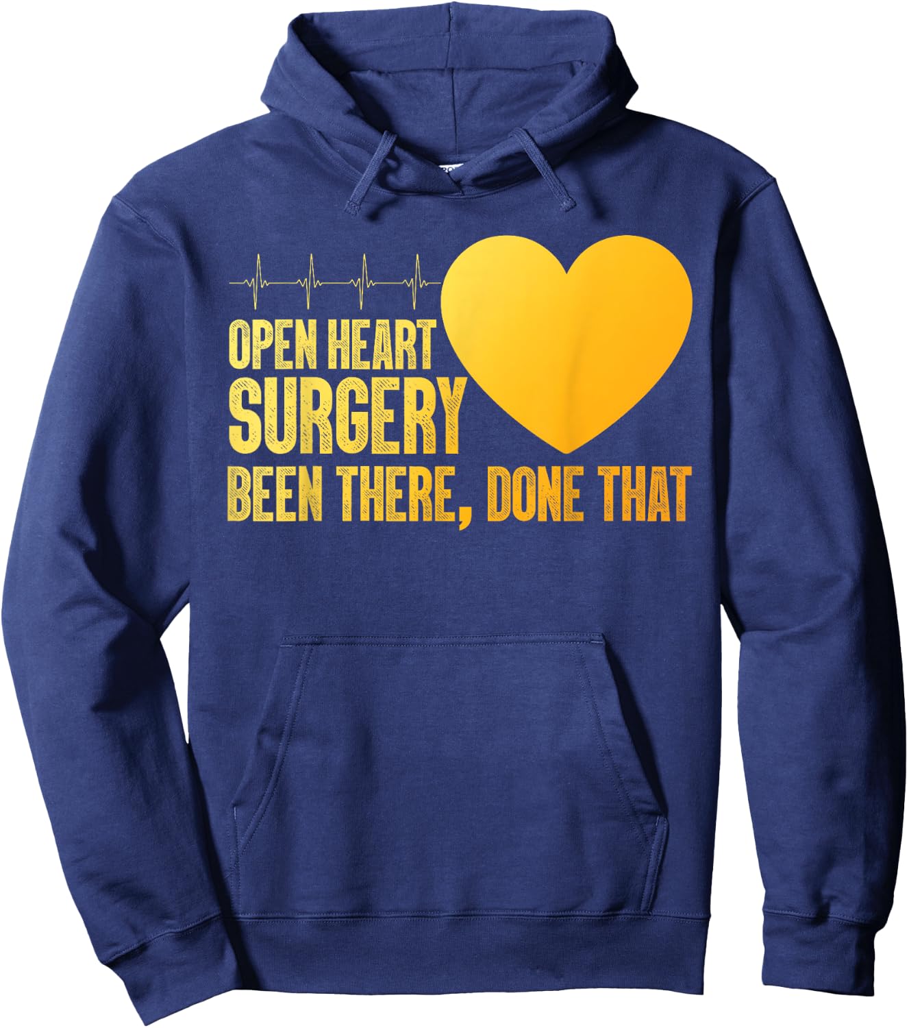 Cool Open Heart Surgery Art Men Women Heart Attack Recovery Hoodie - Hoodie | Navy