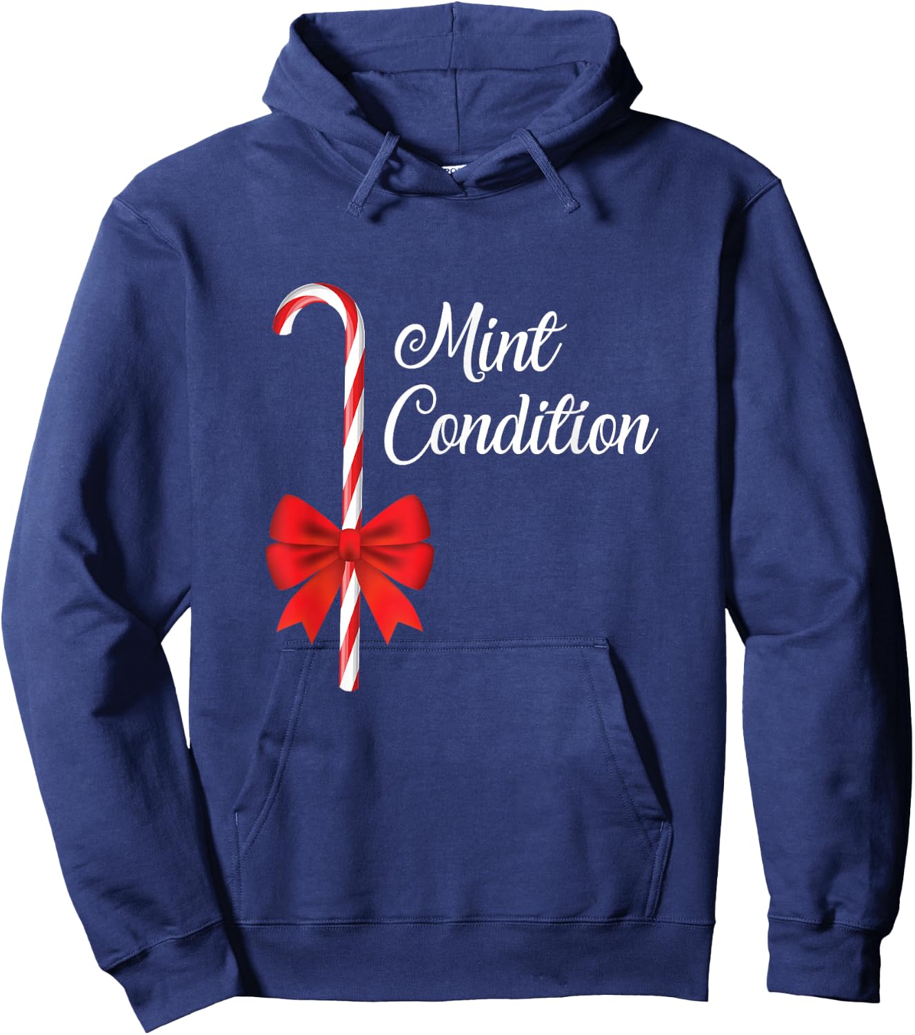 Funny Cute Christmas Teacher Mint Condition Candy Cane Party Hoodie - Hoodie | Navy