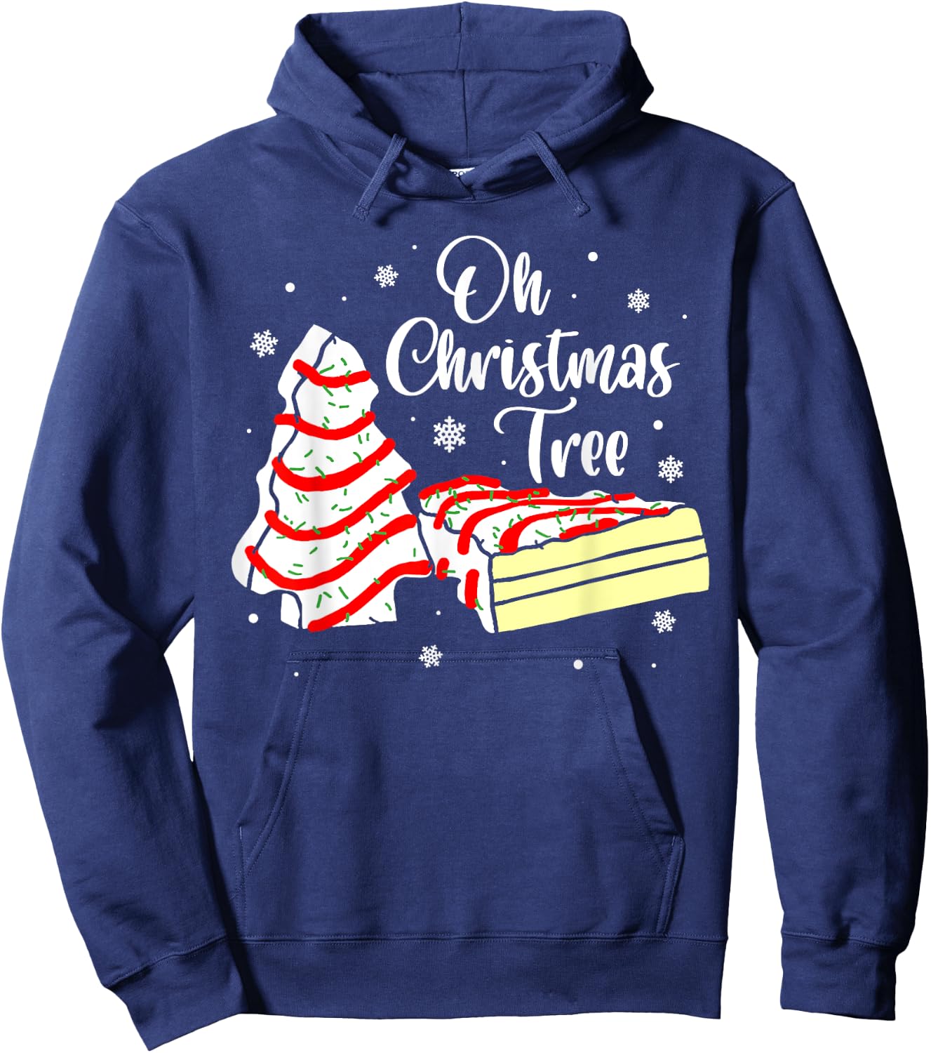 Groovy Oh Christmas Tree Cakes Debbie Becky Jen Cake Lovers Hoodie - Hoodie | Navy