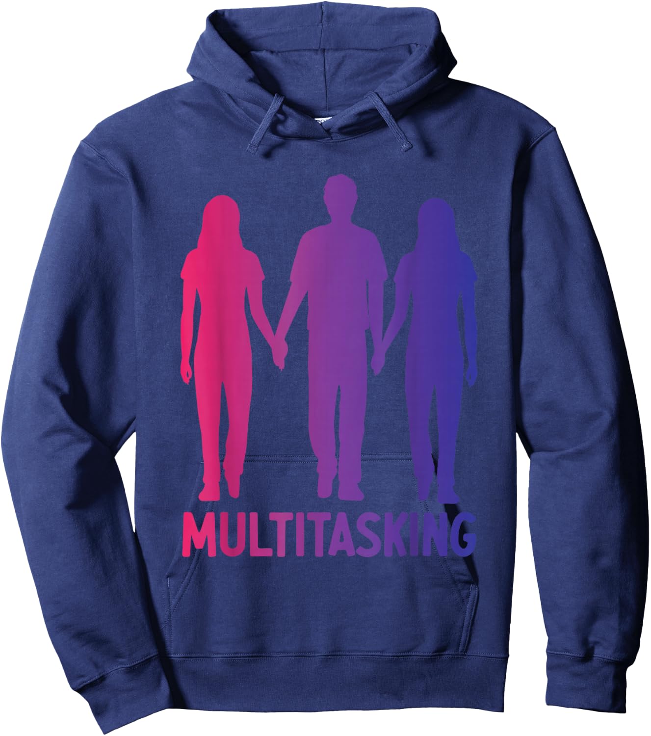 Funny Polyamory Throuple Relationship Poly Pride Polyamorous Hoodie - Hoodie | Navy