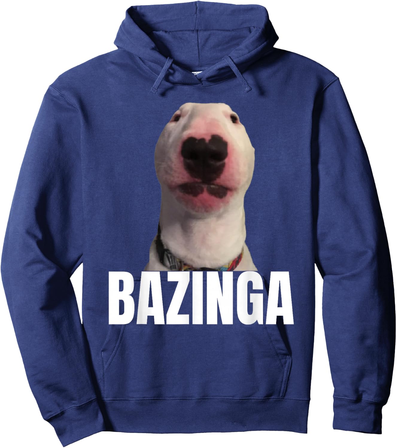 Bazinga Funny Cringe Meme Dog GenZ Trendy Teenager Slang Hoodie - Hoodie | Navy