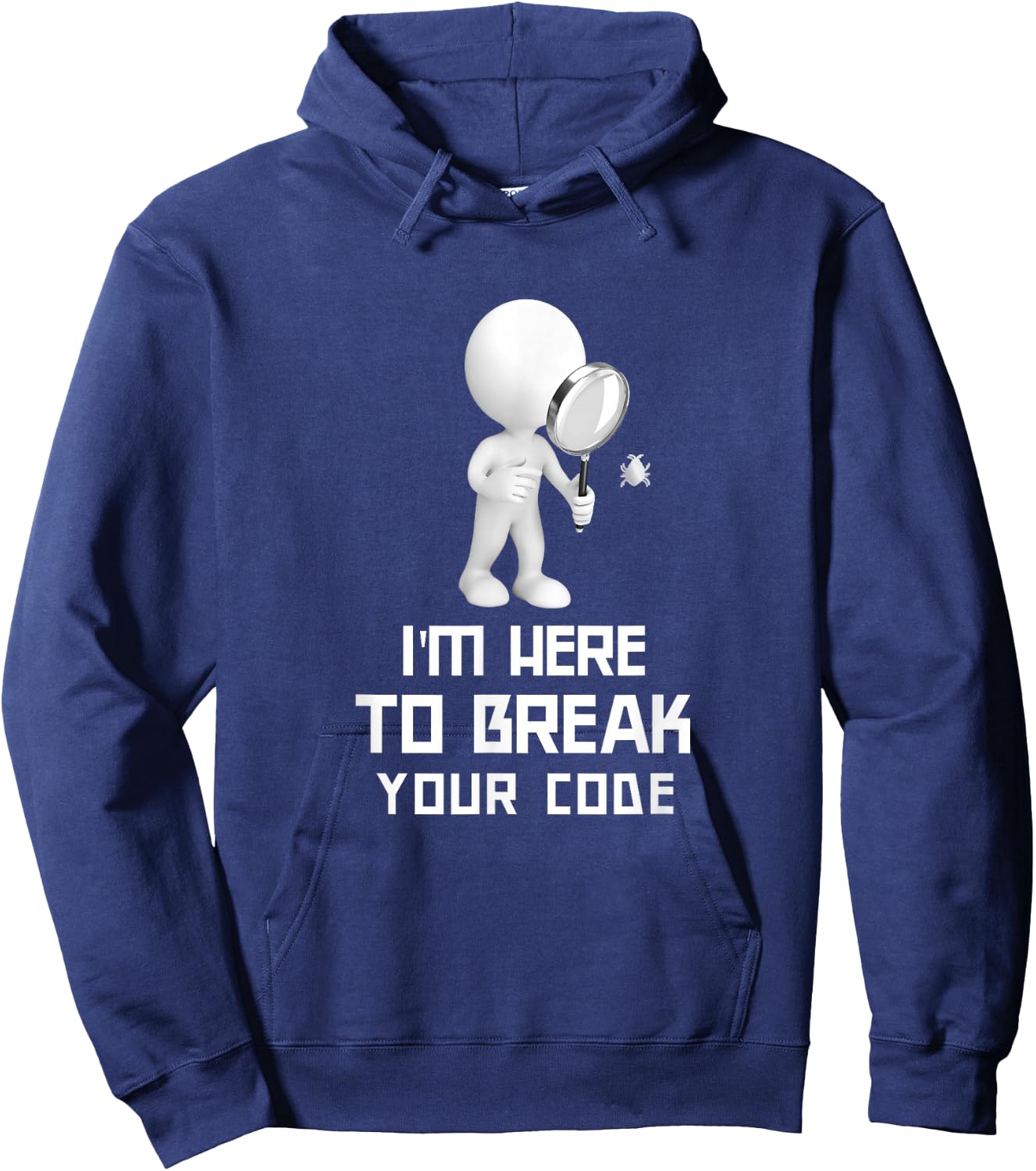 Funny Software QA Tester QA Quote Test Bug Hoodie - Hoodie | Navy