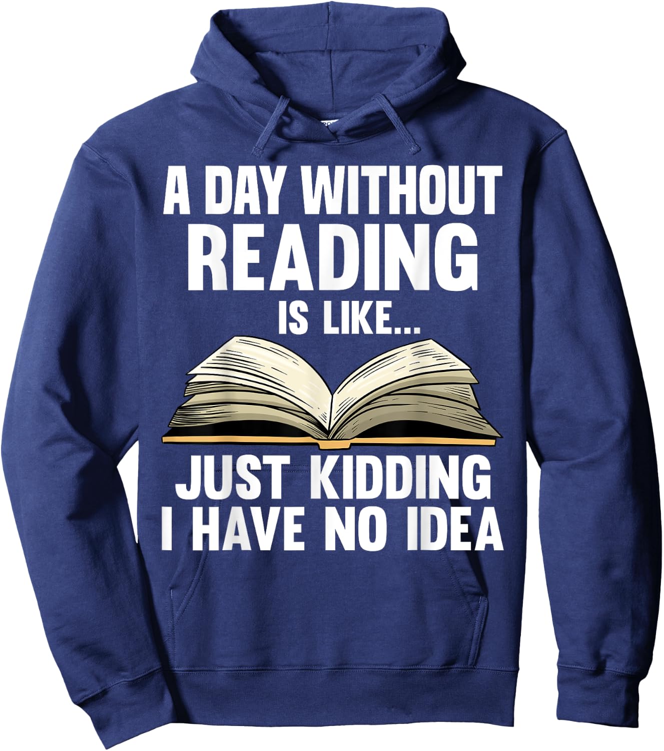 Funny Reading Art Women Reading Book Lover Bookworm Hoodie - Hoodie | Navy