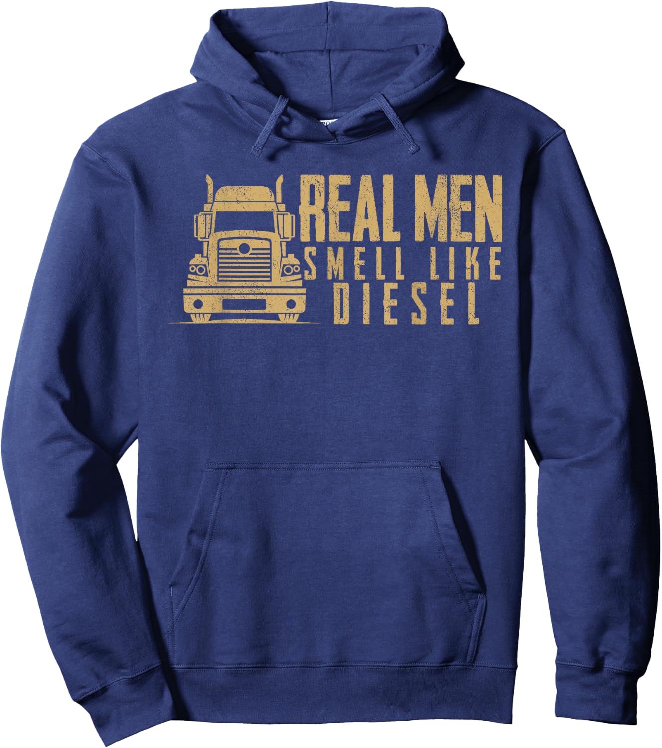 Real Men Smell Like Diesel Truck Driving Trucker Trucking Hoodie - Hoodie | Navy